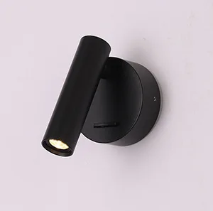 sconce light Bedroom Bedside Wall Lamps Black Lustre Led Surface Mounted For Home Deco Indoor Minimalist Hotel Desk Reading Light With Switch wall mounted light fixture Wall Lamps