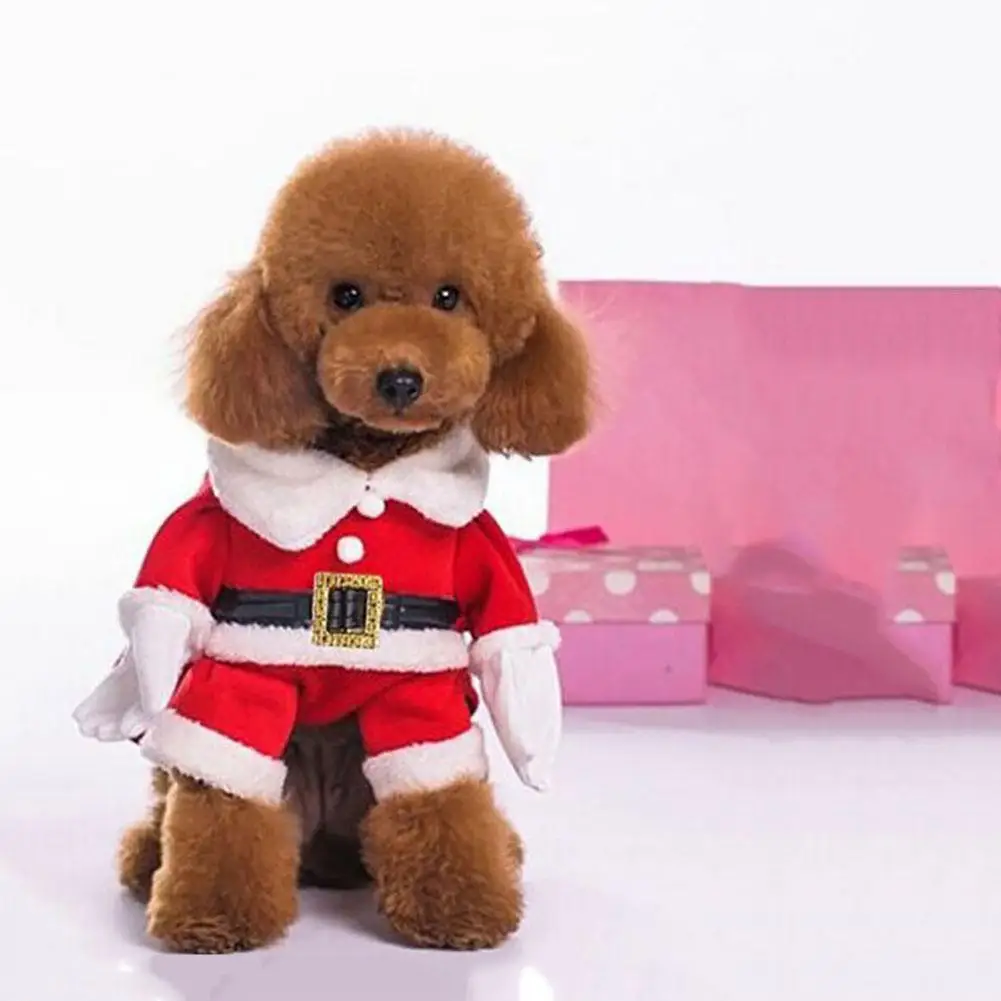 LumiParty Забавный Косплей стоящий пальто Одежда для рождественских собак порода собак Тэдди бишонфризе одежда