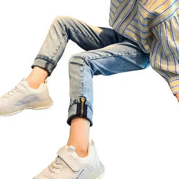 

Girls' jeans 2020 new spring and autumn Korean style casual small feet foreign style children's pants outer wear girl big boy
