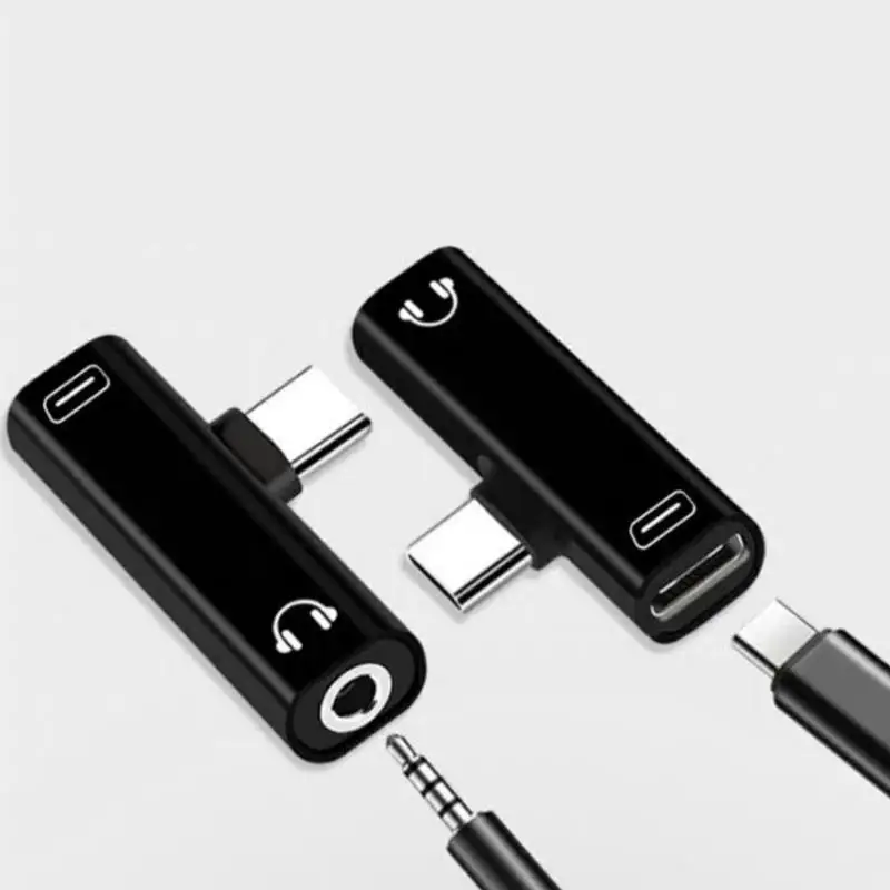 Тип usb-C аудио-адаптер для «2 в 1» C-до 3,5 мм разъем для наушников зарядки аудио конвертер для телефонов Xiaomi