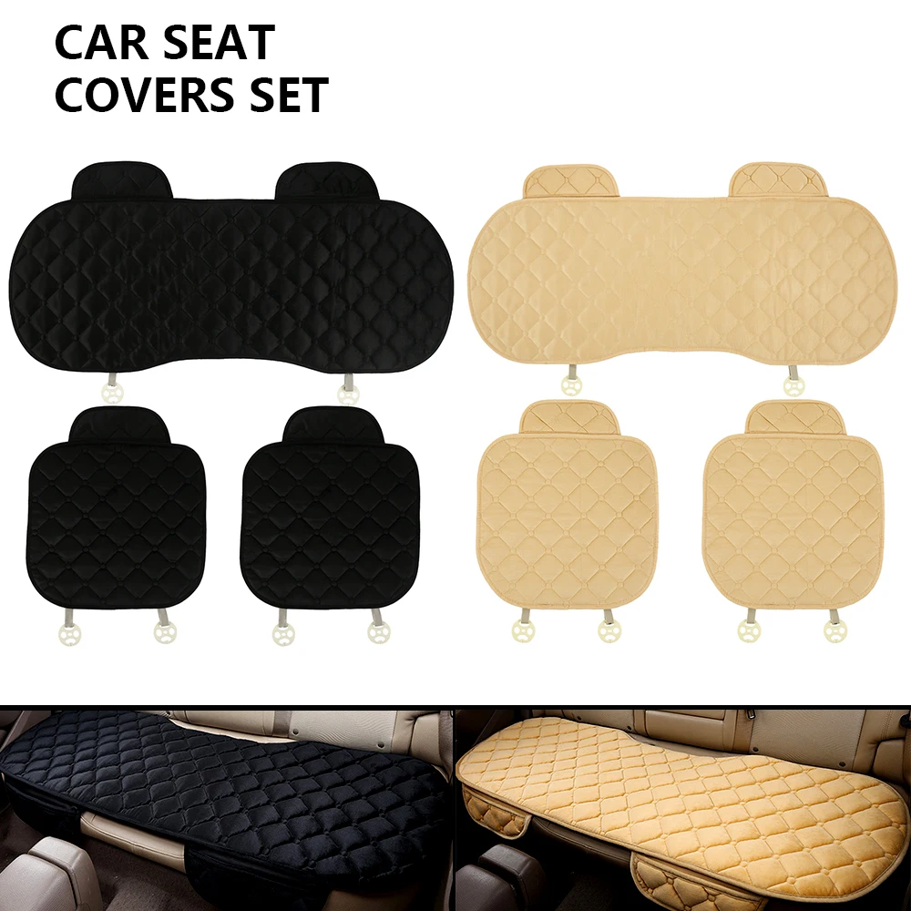 

Non-slip Linen Fabric Car Seat Cover Front Rear Flax Cushion Breathable Protector Mat Pad Auto Warm Seat Cushions Universal Size