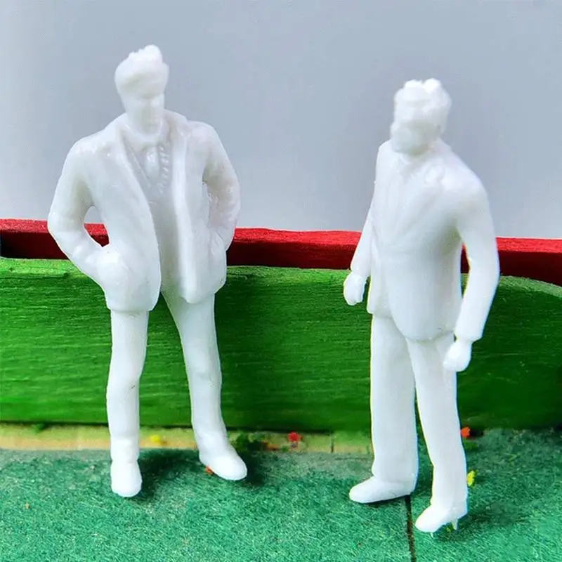 

Mini White Human Building Sand Table Model Diy Plastic Material Miniature White Figures Architecture Human Scale Peoples Model