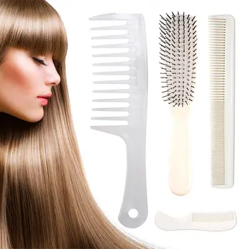 

4pcs Hairbrush Set Paddle Detangling Brush Anti-static Massage Comb for Men Women Kids EY669