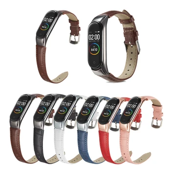 

Genuine Leather Bracelet For Xiaomi Mi Band 3 Wristband strap Replacement Watch band Smart Accessories For Xiaomi Mi Band 4 belt