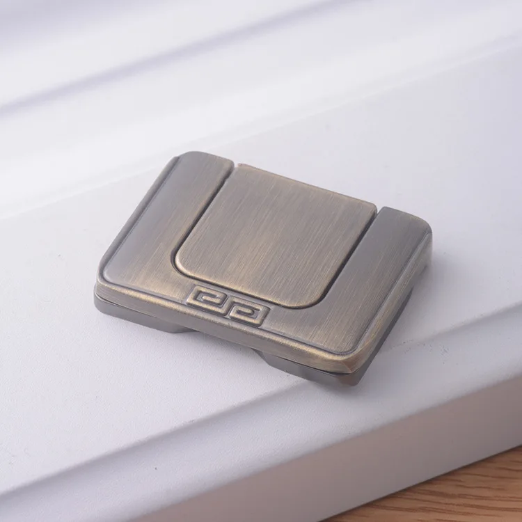 

Sheng can Surface Mounted Hidden Button Drawer Cabinet Door Handle Chinese Style Dumb Red Ancient Green Ancient Zinc Alloy Handl