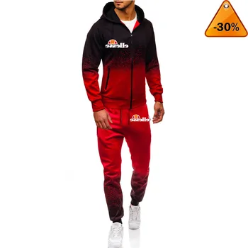 

Hoodies Men Toyota Car Print Casual Harajuku Gradient Color Hooded Fleece Zipper Jacket Sweatshirt Sweatpants Suit 2pcs