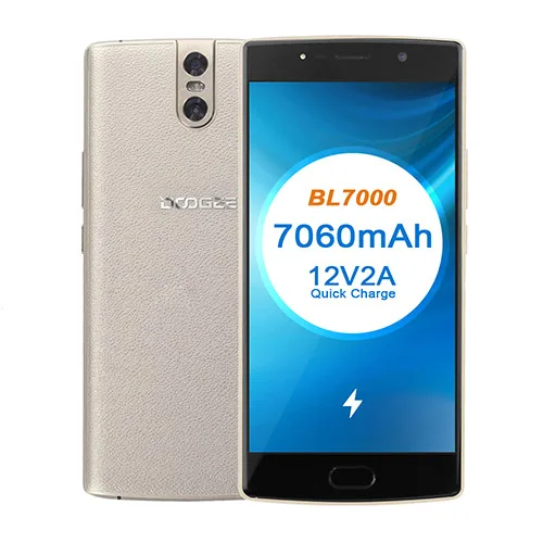 DOOGEE BL7000 7060 мАч 12V2A Быстрая зарядка 5,5 ''FHD MTK6750T Восьмиядерный 4 Гб ОЗУ 64 Гб ПЗУ смартфон Двойная камера 13,0 МП Android 7,0 - Цвет: Gold