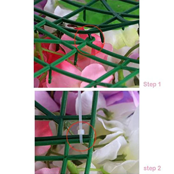 Artificial silk flower wall, DIY wedding home street decoration- light pink+ white