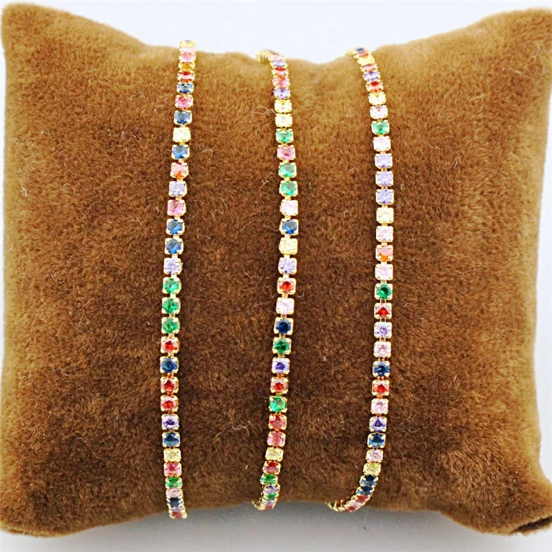 Adustable 10 шт./лот дизайн Радуга cz микро проложить Шарм, красочные cz браслет, ручной работы diy ювелирные изделия