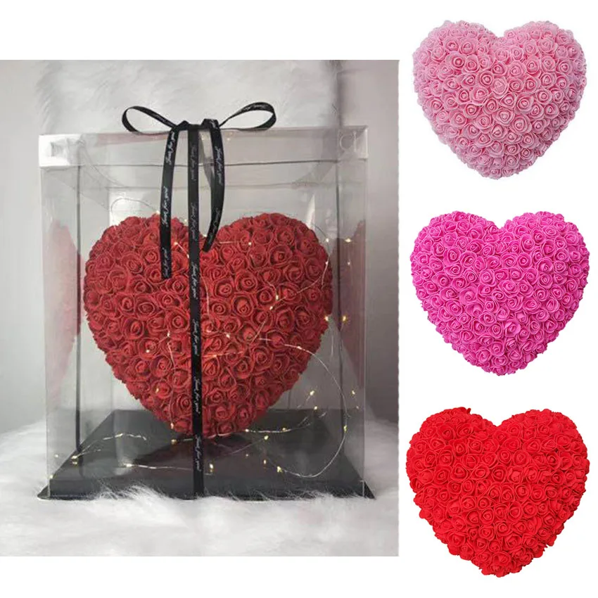 Beautiful Love Gift 35cm Heart Shaped Rose Flower Foam Rose Heart  Artificial - China Tedd Roses and Foam Rose Heart price