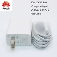 huawei mate 20 pro RS Supercharge USB быстрое зарядное устройство 10 в 4A 40 Вт адаптер 5A type C кабель для Nova 5 Honor Magic 2/P30 pro