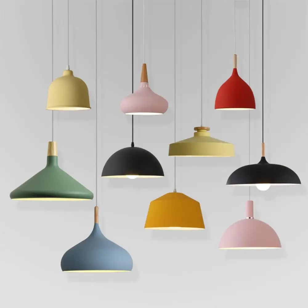 Nordic single head macaron chandelier hotel modern minimalist creative dining table color room chandelierCN(Origin) | Лампы и