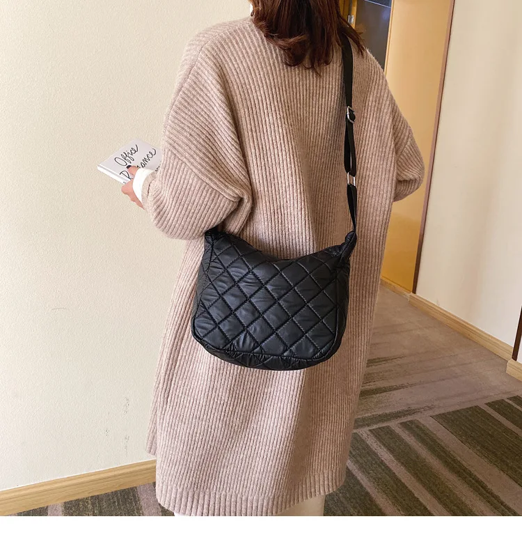 Женская сумка зима, новинка, известный бренд, роскошная дизайнерская клетчатая сумка через плечо, винтажная стеганая квадратная сумка на плечо