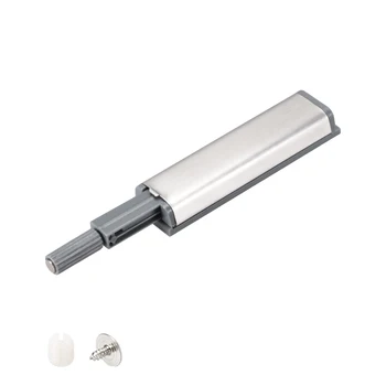 

uxcell Drawer Cabinet Door Push Touch Latch Hardware Slim Linear Brushed Nickel Kitchen Home