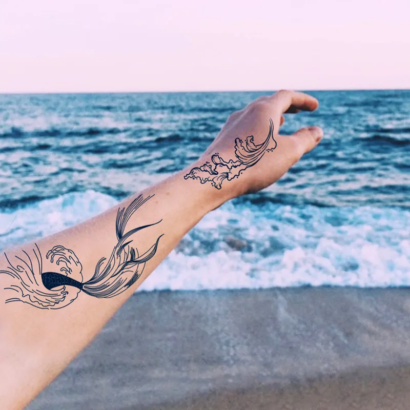 Juice Ink Tattoos Body Art Lasting Waterproof Temporary Tattoo Sticker Lion Tiger Tatoo Arm Fake Astronaut Tatto Women Men Girl_voghion.com