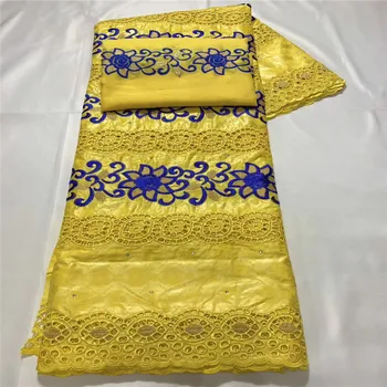 

7 yards New arrival african Bazin riche fabric with beads embroidery lace / bazin riche dress material Nigerian 3L102802