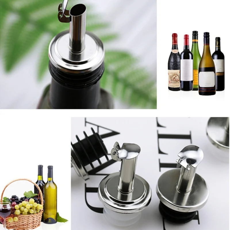 Нержавеющая Сталь Вино Pourer Бутылка Масла Pourer один двойной слой крышка Крышка для бутылки с маслом с маленькой трубкой кухонные аксессуары