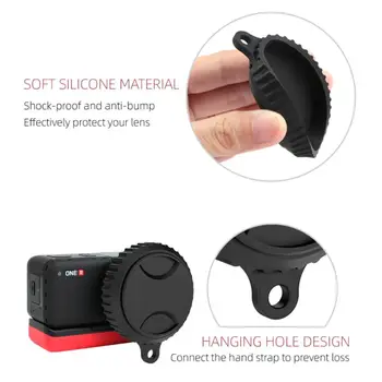 

Soft Silicone Lens Cap Dustproof Protective Lens Cover for Insta360 One R Camera N1HD