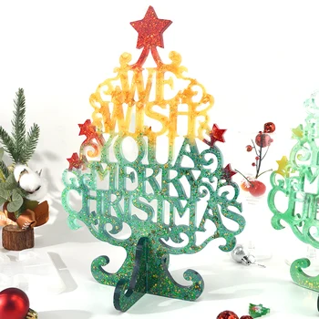 

DM024 Christmas Tree Shape Silicon Resin Mold Home Festive Decoration Silicone Mold For Resin Epoxy
