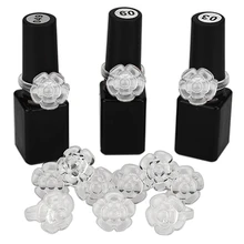 Лучшее 50 шт Роза Форма лака для ногтей кольцо для демонстрации прозрачный цвет дисплей инструмент QQ99