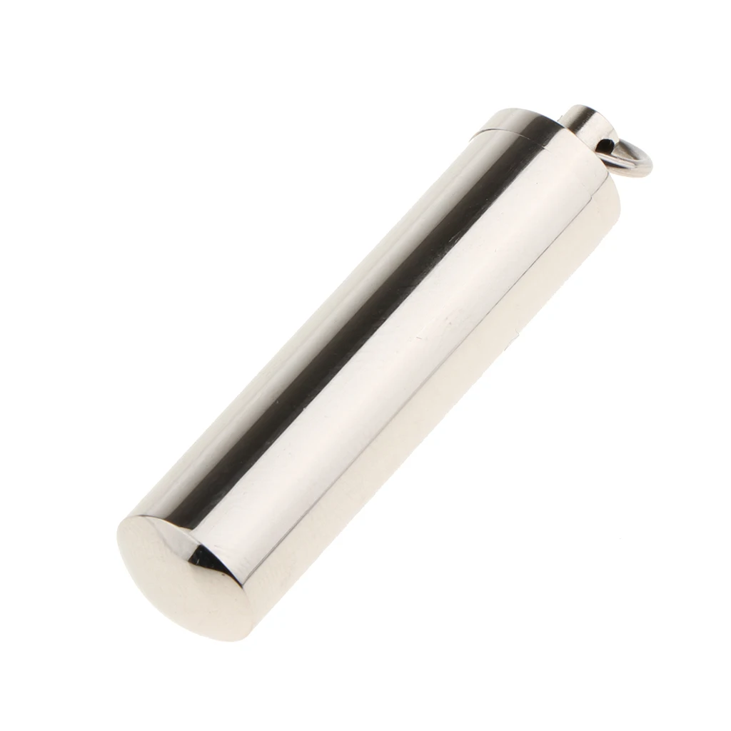 silver color Stainless Steel Capsule Pendant Urn Ash Memorial Keepsake Pill Filler Kit DIY Pendant for Necklace 