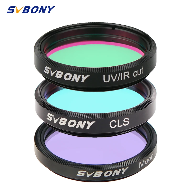 

SVBONY 1.25'' MOON + UV-IR+CLS 3 pcs Elimination of light pollution filters for Astronomy Telescope Eyepiece Observations of Dee
