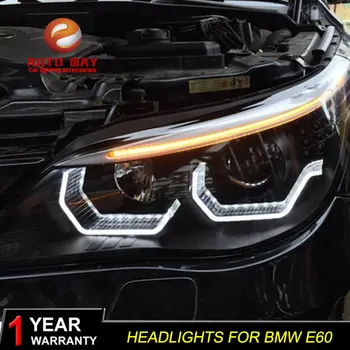 

Car Styling Case For BMW E60 headlights 2003-2010 E60 Headlight 523i 530i LED Headlight DRL Lens Double Beam HID Xenon