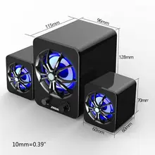 3 шт./компл. USB Проводная компьютерная Динамик Красочный светодиодный бас стерео Динамик сабвуфер D08A