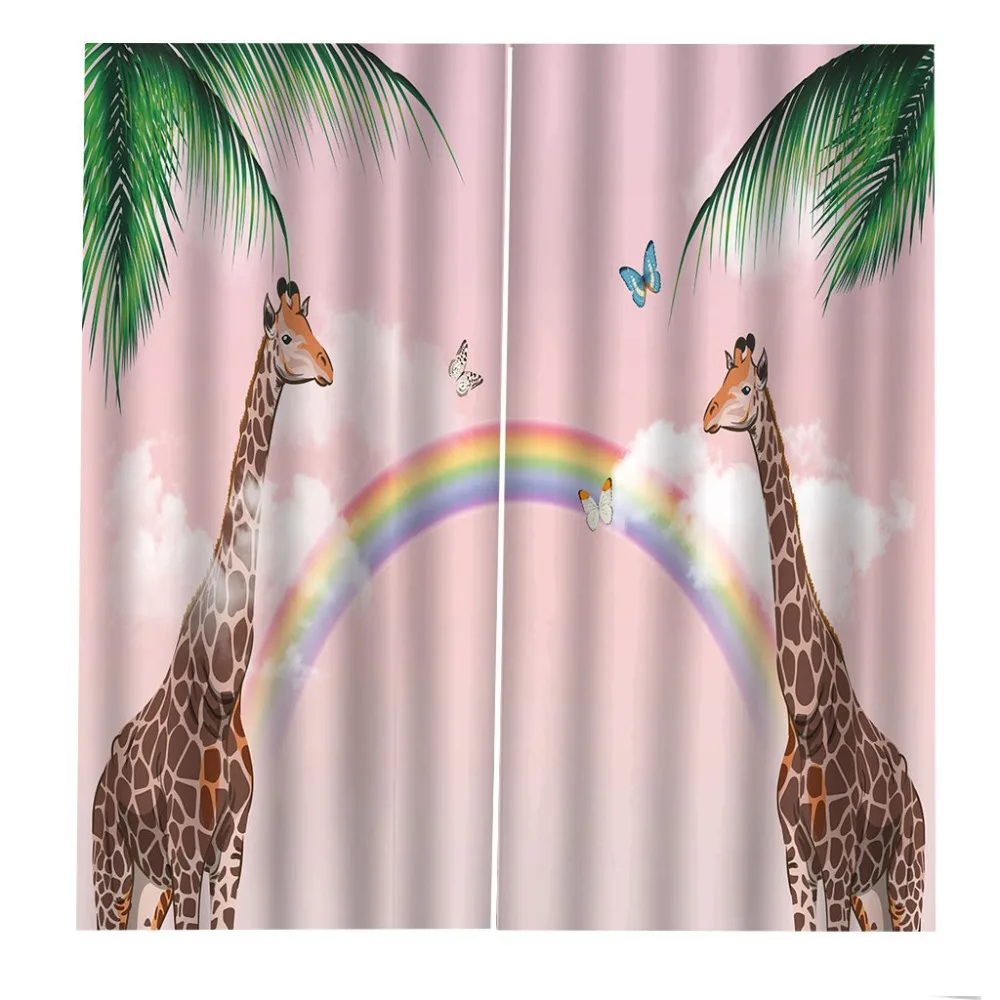 animal home windows Custom 3D curtains for living room Bedroom hotel modern 3D curtains