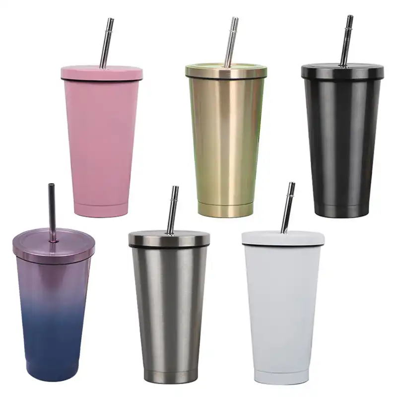 coffee tumbler with straw