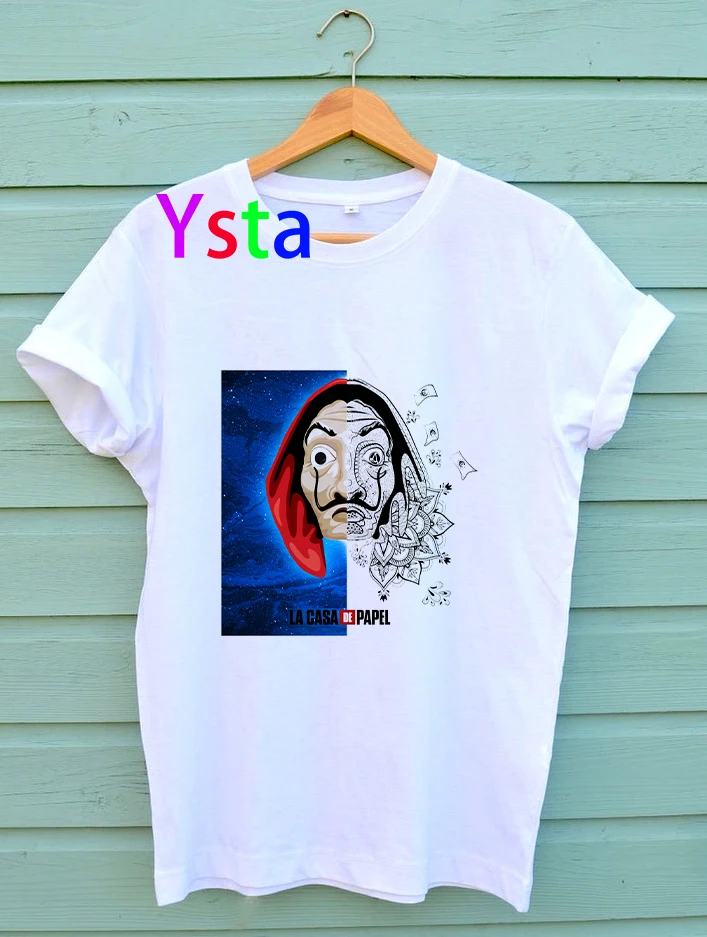 

La Casa De Papel women t shirt Harajuku Starring name letter print Short Sleeve fashion Ulzzang Personal art photos gothic Tops