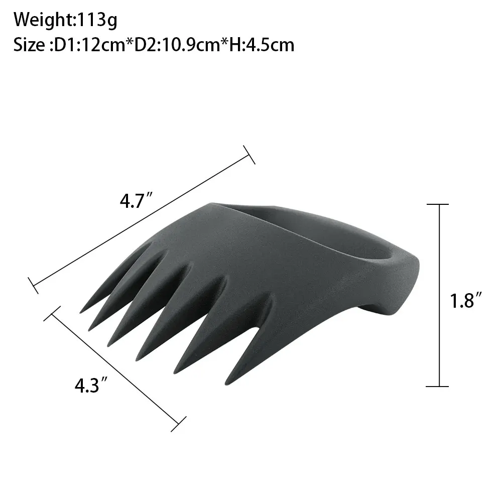 Пищевой пластик медведь коготь барбекю мясо вилка утолщение Твердые сегментация сепаратор для мяса приправа вспомогательный инструмент
