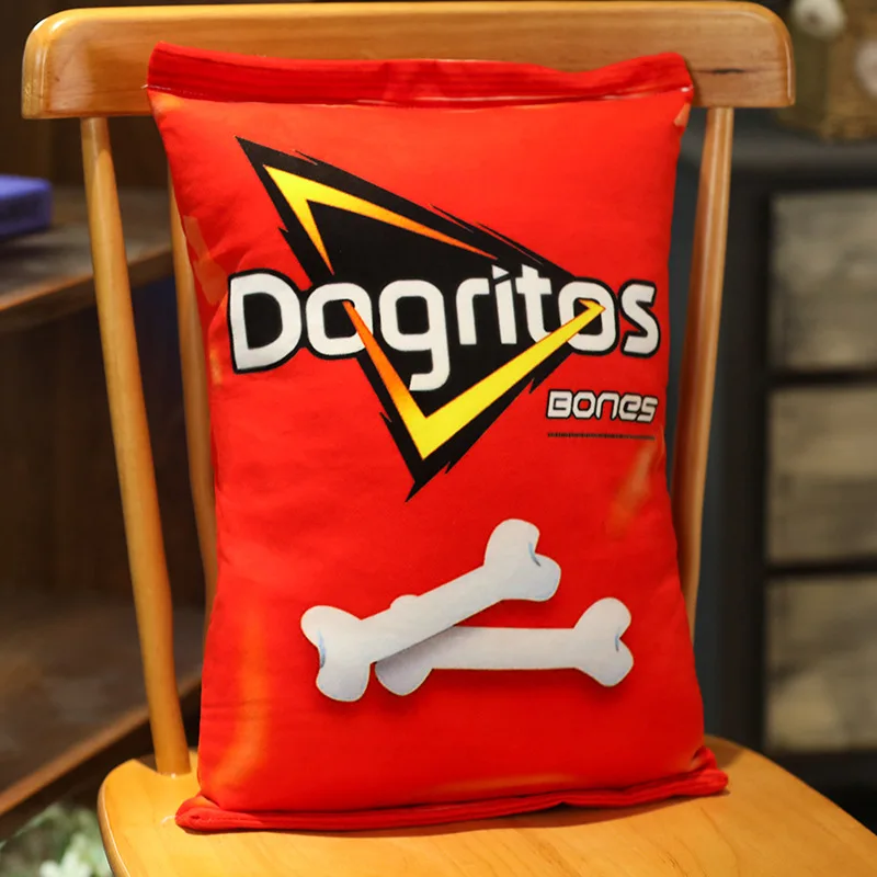 Comida de Cachorro Criativo Realista Petiscos Pelúcia Travesseiro Simulação Gato Batatas Fritas Biscoito Lifelike Comida Snack Coxim Plushie Adereços Presente 10 High Quality Brinquedos e hobbies