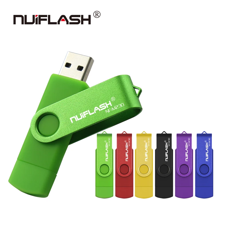 Флеш накопитель nuiflash USB OTG высокоскоростной 64 ГБ 32 16 8 4 внешнее хранилище двойное