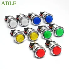 

12pcs Arcade Push Button LED Lighting Snap 28mm silver plated Miro Switch Buttons for Arcade machine DIY Raspberry pi 4 MAME PC