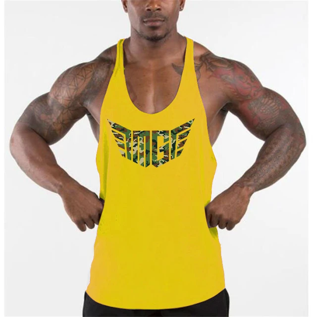 Brand Gym Mens Back Tank Top Workout Sleeveless Sports Shirt Muscle Fashion  Stringer Clothing Bodybuilding Singlets Fitness Vest - Tank Tops -  AliExpress