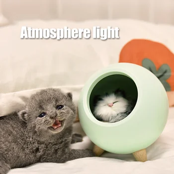 

HOT Cute Small Night Light Small Pet House Atmospheres Light Usb Charging Girl Dormitory Bedroom TI99
