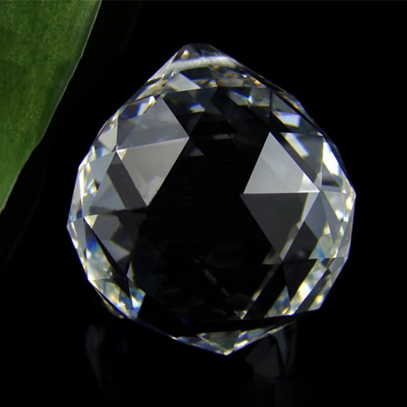 5 Size Clear Feng Shui Hanging Crystal Ball Sphere Prism Faceted Sun Catcher