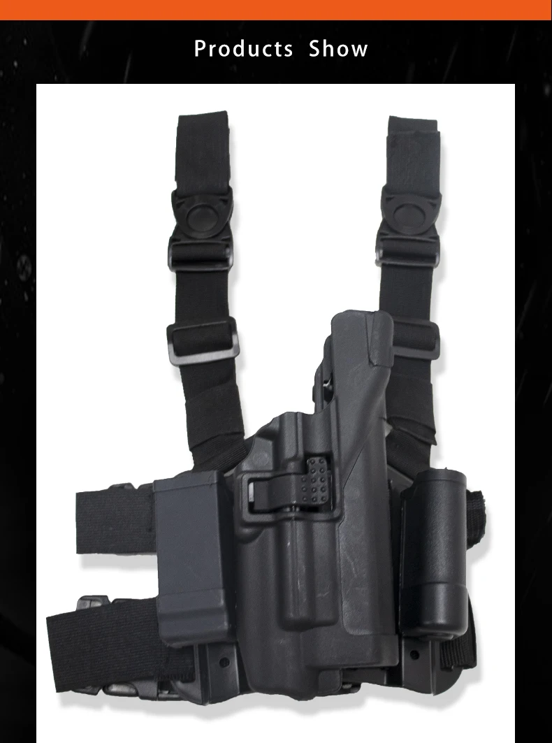 Armas de ar Coldre com Mag Tático Airsoft Coldre Militar Gota Perna Bolsa Mão Direita Arma Glock 17 19 22 23 31 32 Case Pistola 7 gota perna coldre com mag bolsa mão