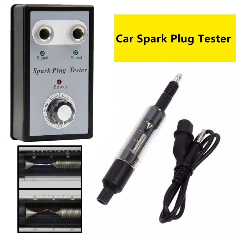 Adjustable Dual Hole Car Spark Tester Automotive Scanner Ignition Coil Detector Spark Plug Wire Diagnostic Tool Universal