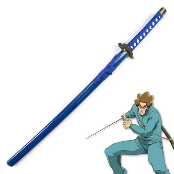 

[Funny] 100cm Cosplay Anime Bleach Aikawa Robu weapon Wooden Sword model Costume party Anime show Japan samurai sword gift toy