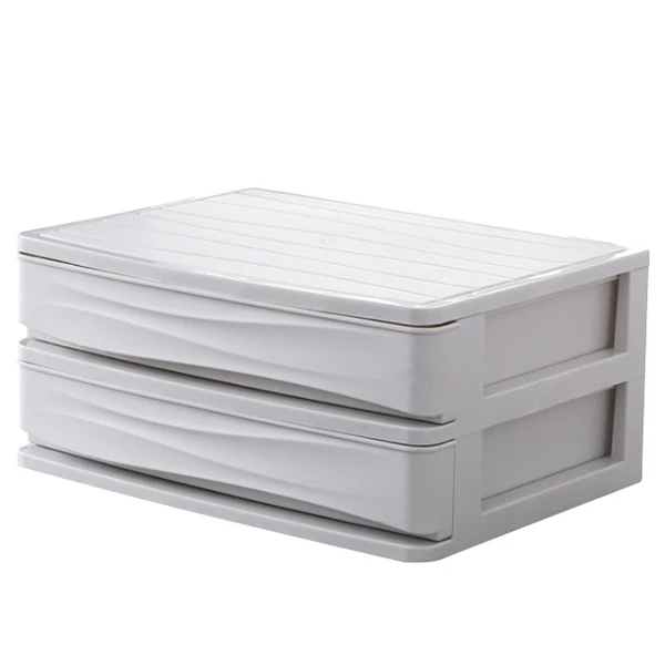 White-2 layer Splicable ящик для макияжа Organiz домашняя коробка для хранения настольный контейнер для сортировки офисный файл коробка для хранения мелочей - Цвет: White-2 layer