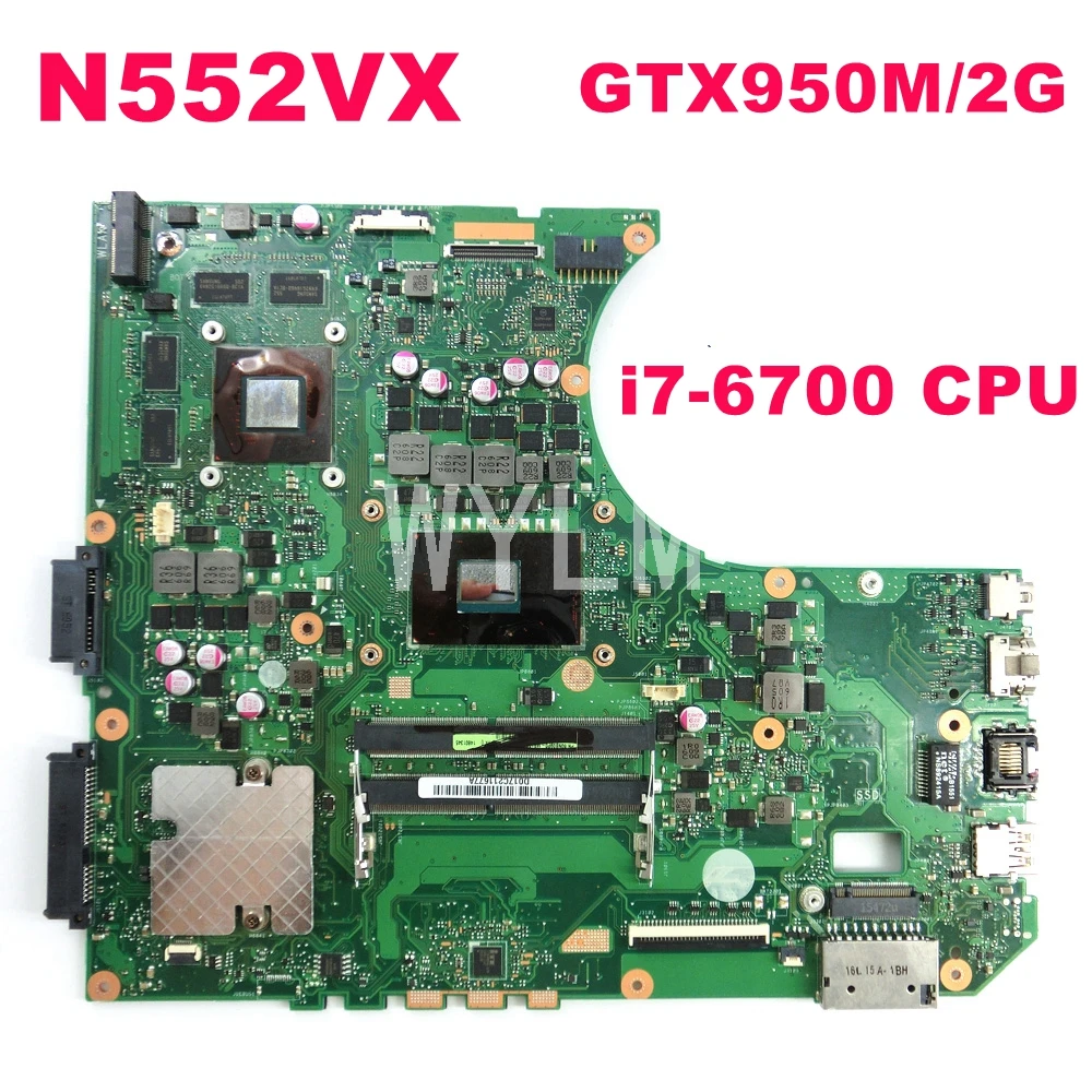  N552VX Motherboard i7-6500CPU GTX950M/2G Video Card Mainboard For ASUS N552V N552 N552VW N552VX Lap