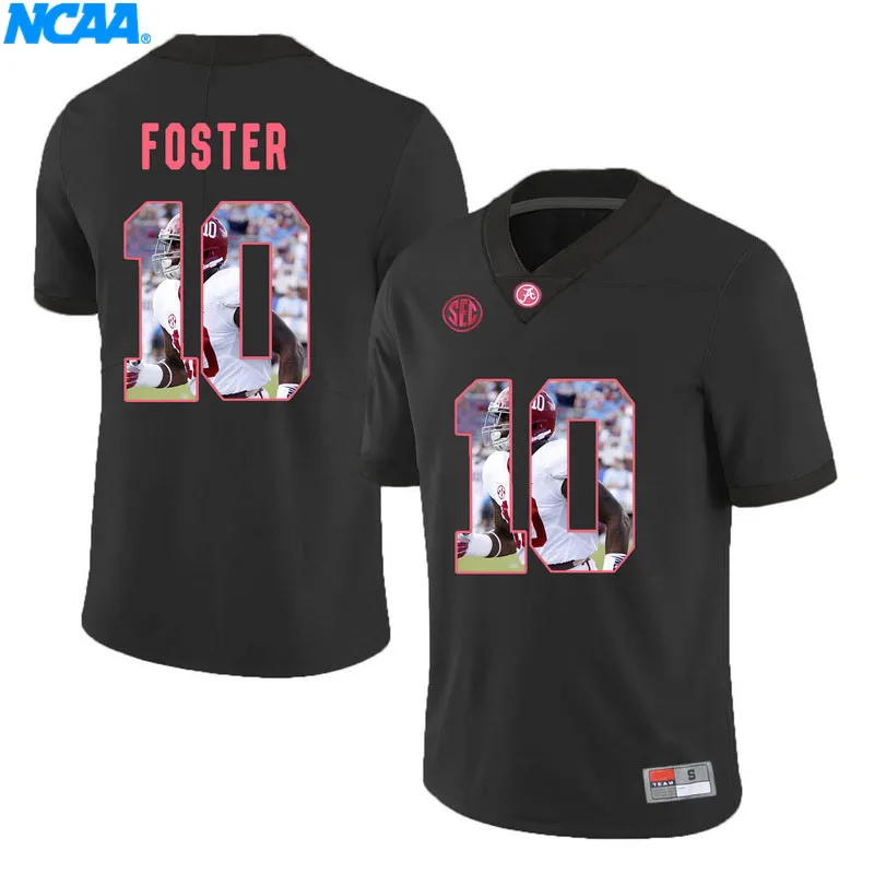 Новое поступление высокое качество Alabama Reggie Ragland#19 Reuben Foster#10 футболка колледжа ограниченная Спортивная футболка S-XXXL - Цвет: 10
