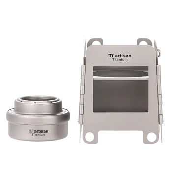 

Camping Stove Alcohol/Spirit Stove 2 pcs Portable Pure Titanium Backpacking Stove Wood Burning Stoves for Picnic BBQ Camp Hiking