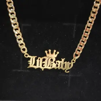 

Crown Personalized Name Necklace Custom Letter Necklace Friendship Name Necklace Cuban chain Personalized Gift Bridesmaid gift