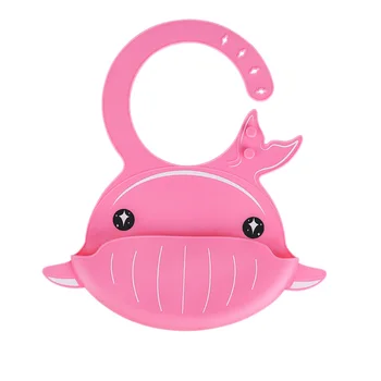 

Waterproof Children's Cartoon Silicone Bib Silicone Children's Rice Pocket Silicone Saliva Pocket Bib Silicone Baby Bib