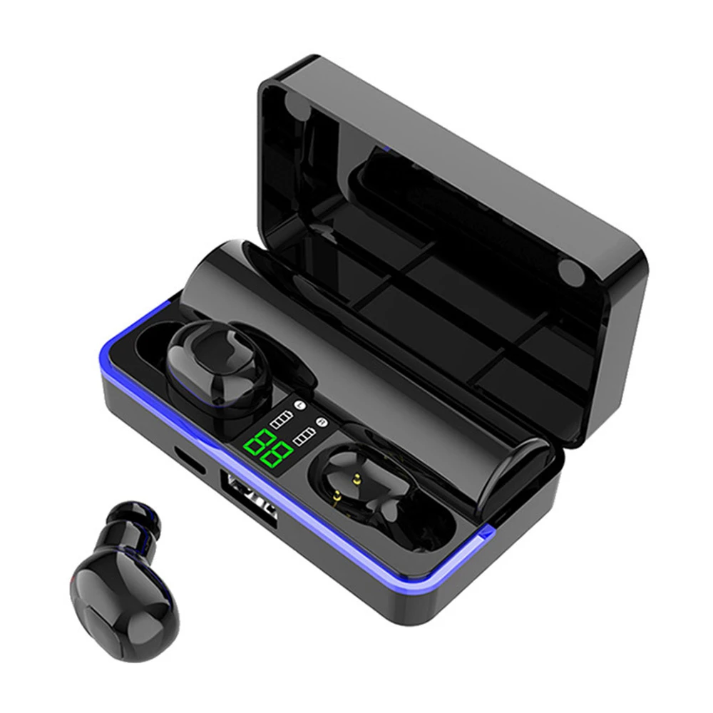 TWS 5 0 Bluetooth наушники 6D стерео беспроводные с микрофоном 2200 мАч светодиодный