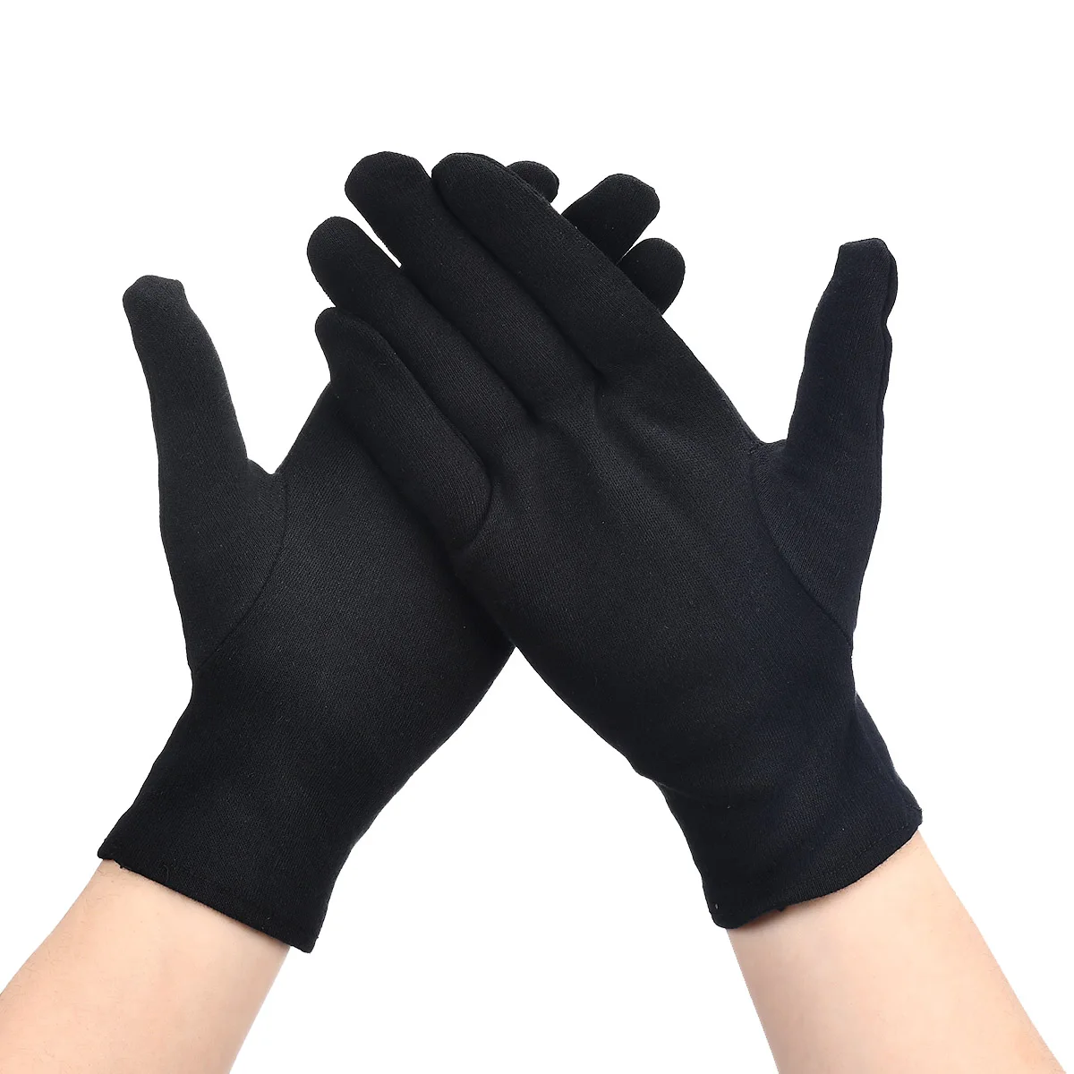 Guantes elásticos finos de etiqueta blanca y negra para hombre y mujer,  protector solar, ajustados para bailar, joyería, conducir, 6/4 pares|Guantes  para el hogar| - AliExpress