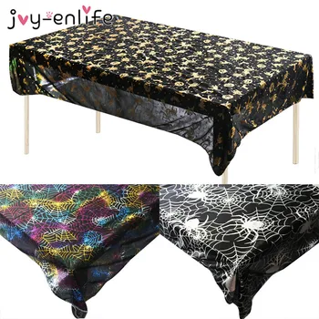 

Halloween Black lace tablecloth Halloween Table Decor Horror Spider Web Pumpkin witch Table Cover Halloween decoration for home